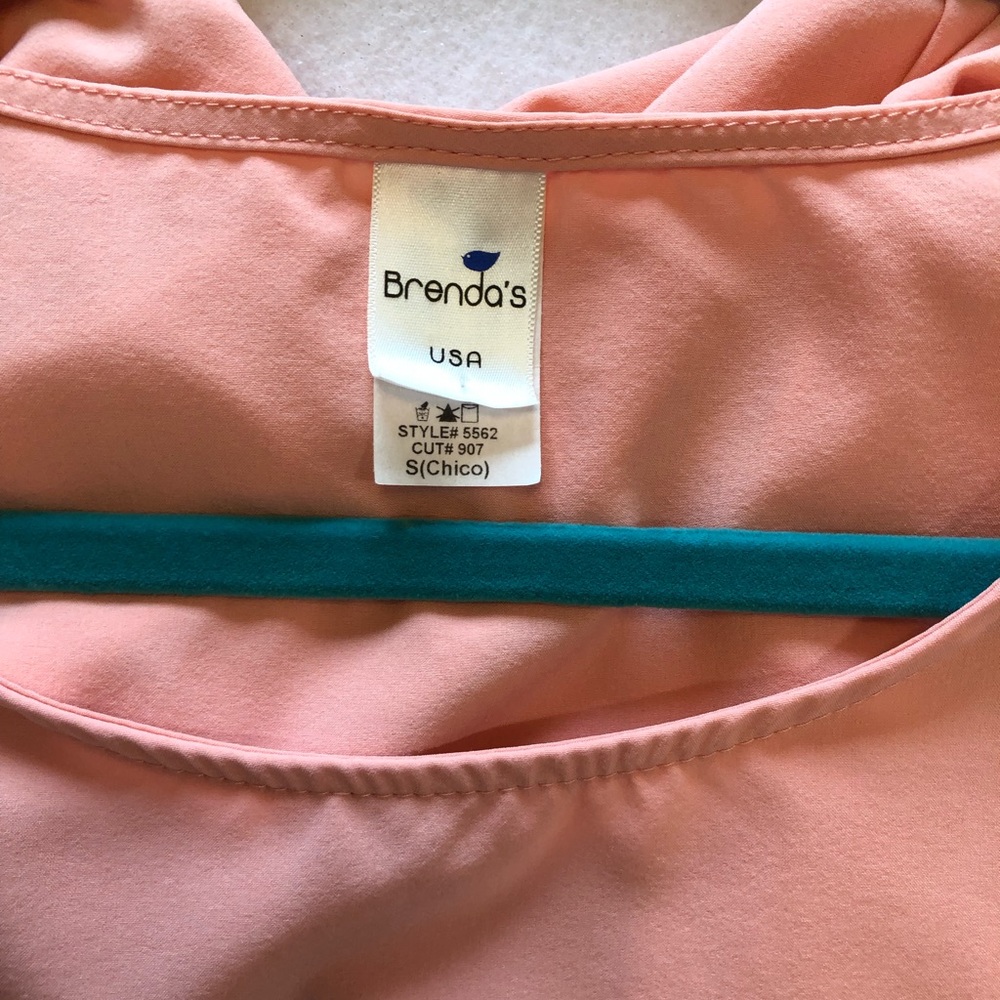 GS Small Solid Block Peach Pink Summer Very Light Weight & Cool Dress size Small - Picture 4 of 8